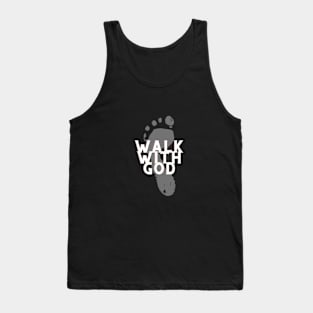 Walk With God Christian Footprint Design Tank Top